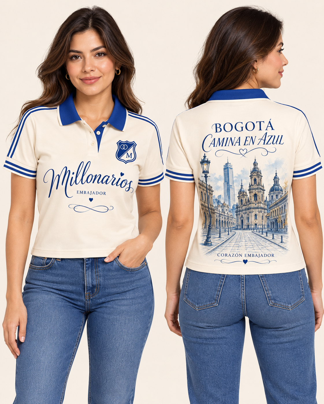 polo — frente y espalda