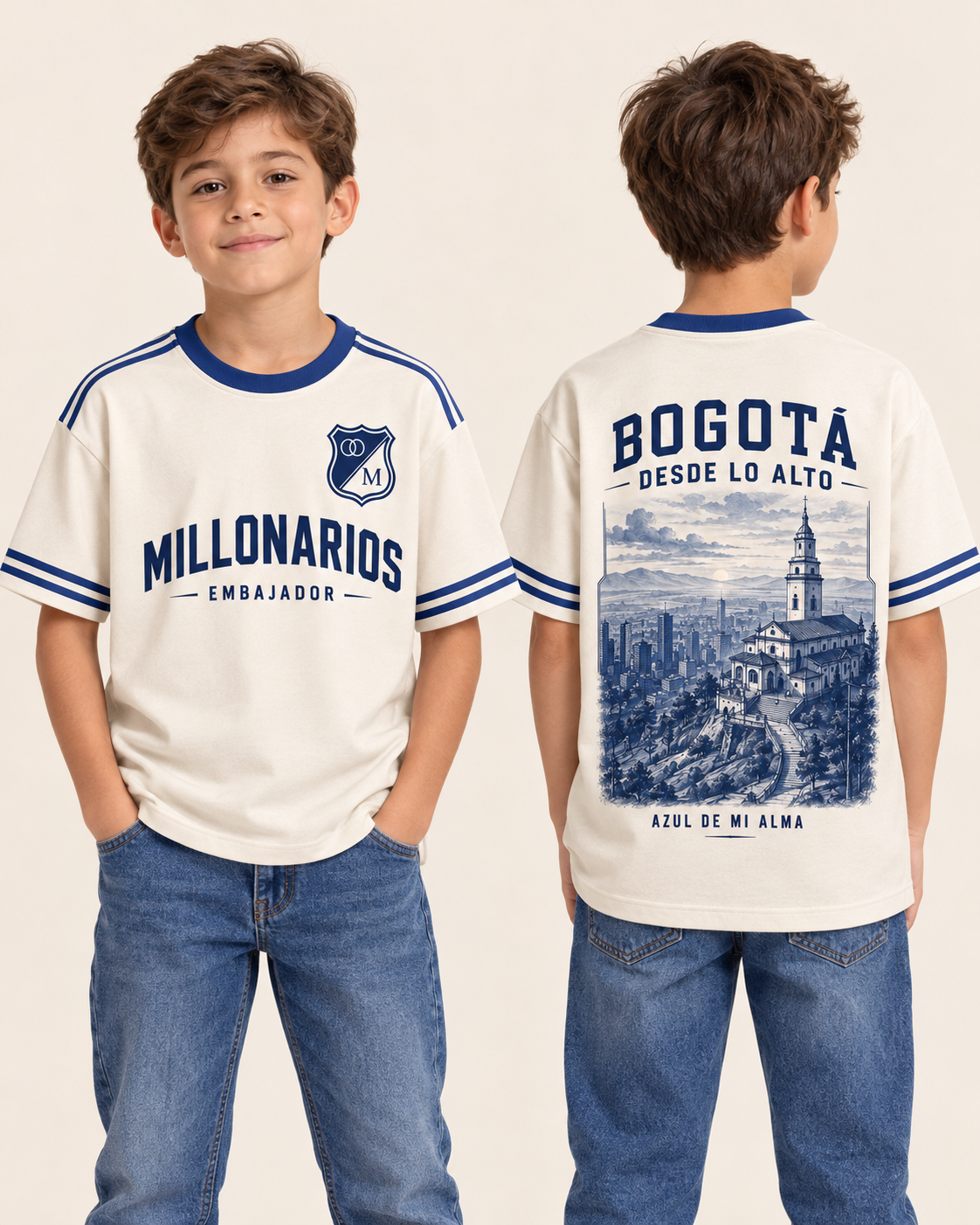 Niños frente y espalda