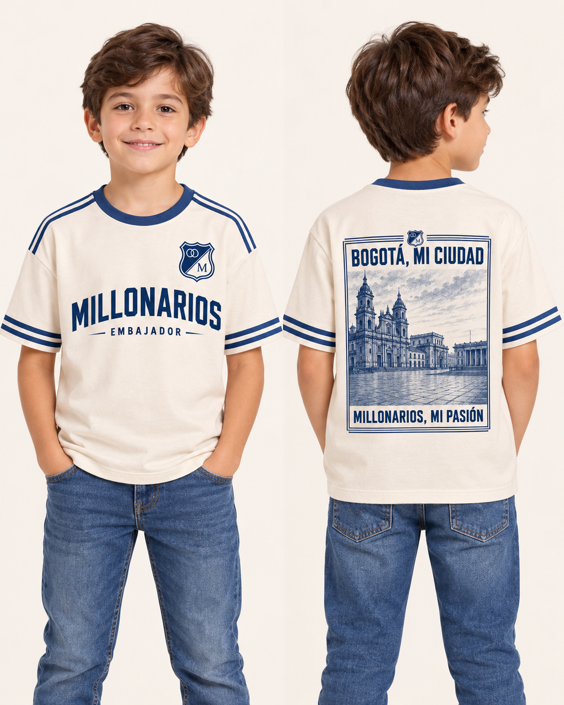 Niños frente y espalda