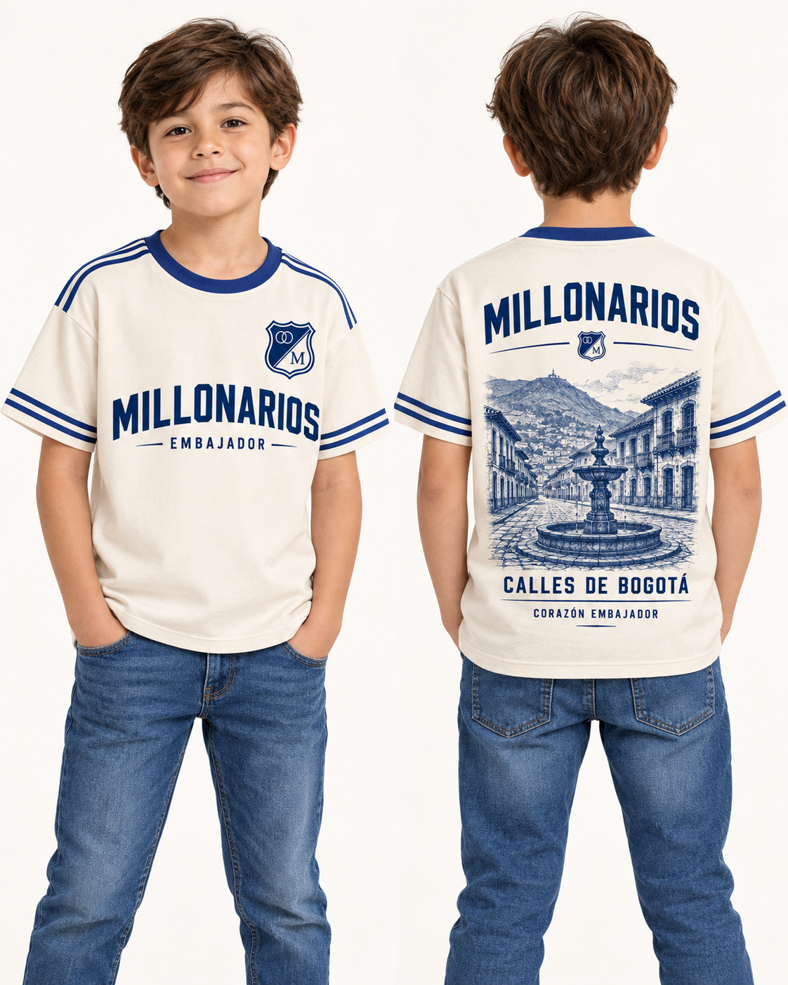 Niños frente y espalda