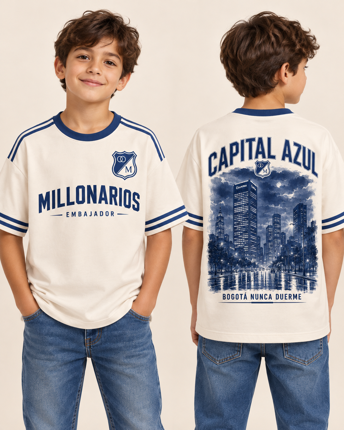 Niños frente y espalda