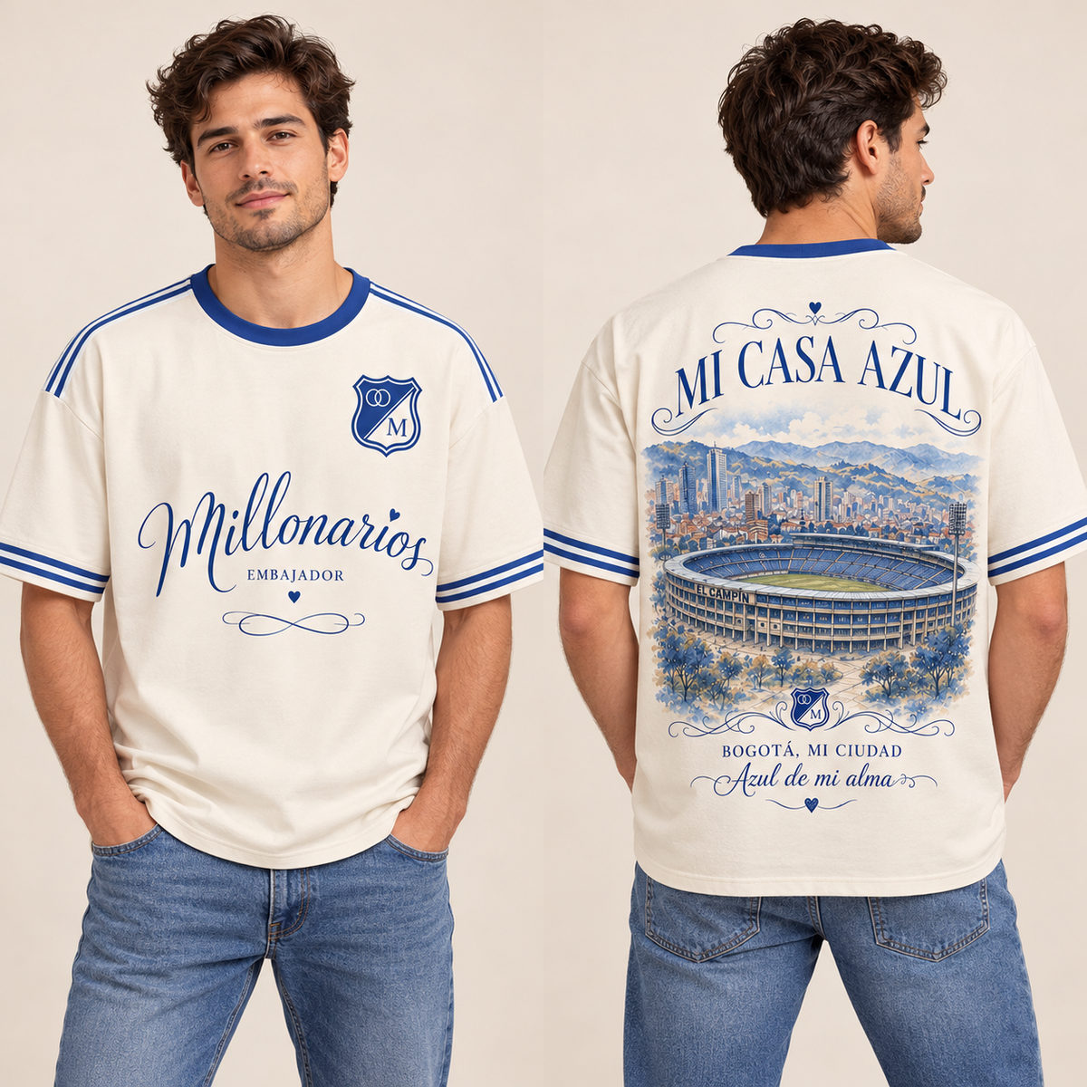 Regular fit hombre frente y espalda
