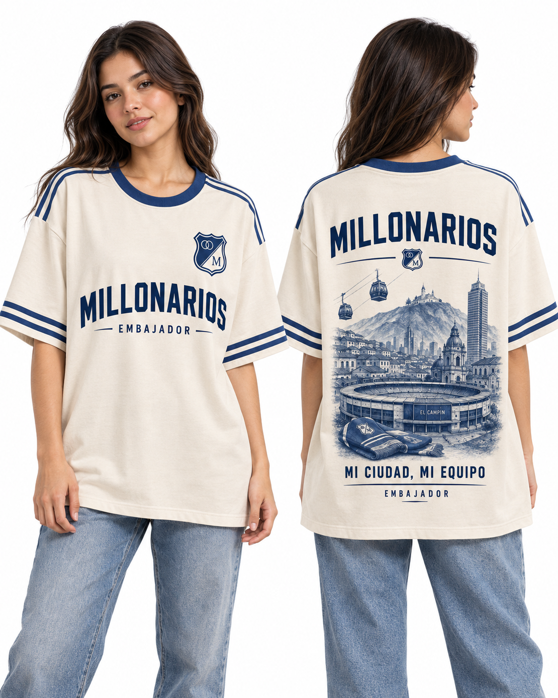 Millonarios · Mi Ciudad, Mi Equipo, vista frontal y trasera