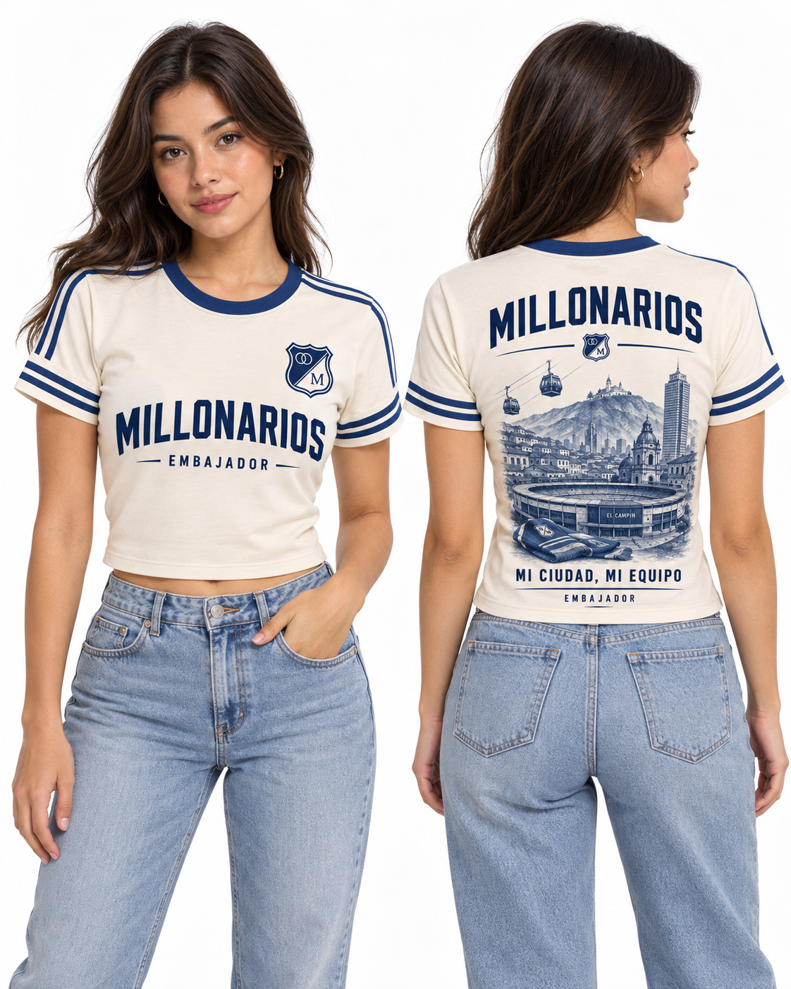 Millonarios · Mi Ciudad, Mi Equipo, vista frontal y trasera