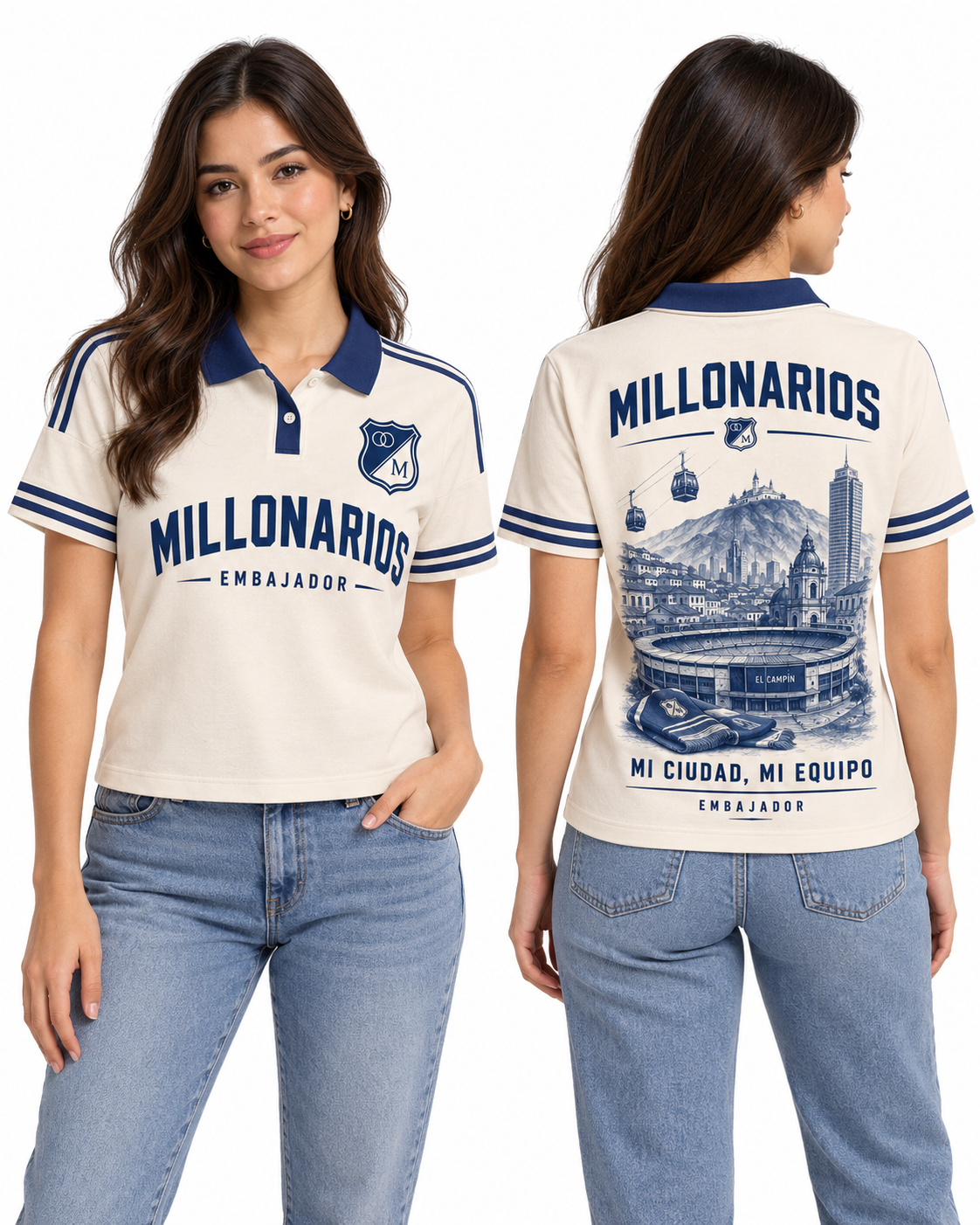 Millonarios · Mi Ciudad, Mi Equipo, vista frontal y trasera