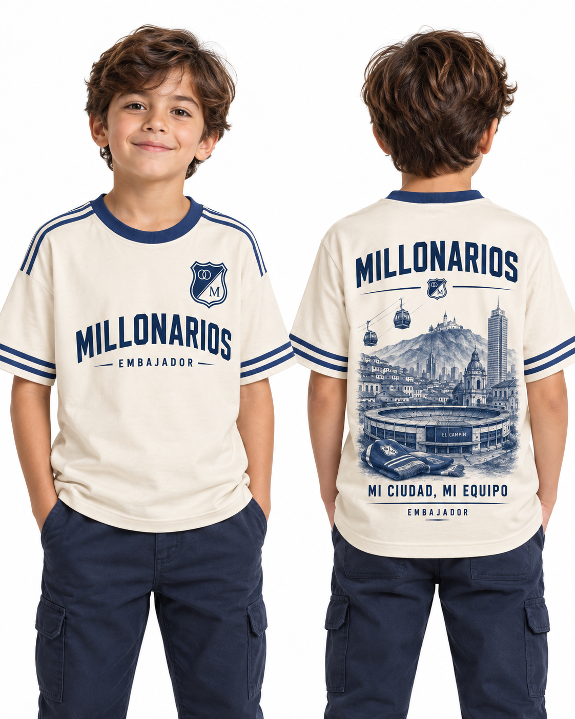 Millonarios · Mi Ciudad, Mi Equipo, vista frontal y trasera