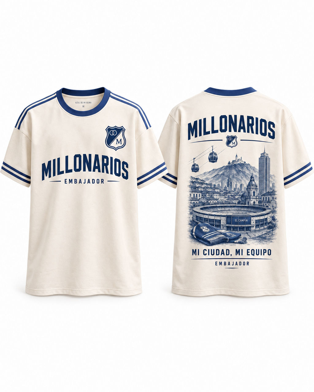 Millonarios · Mi Ciudad, Mi Equipo, vista frontal y trasera