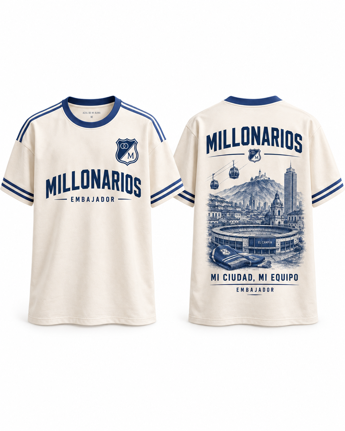 Millonarios · Mi Ciudad, Mi Equipo, vista frontal y trasera
