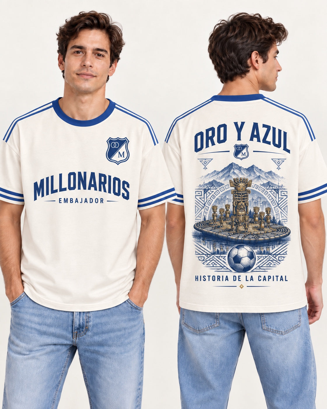 Millonarios Oro Y Azul - regular hombre