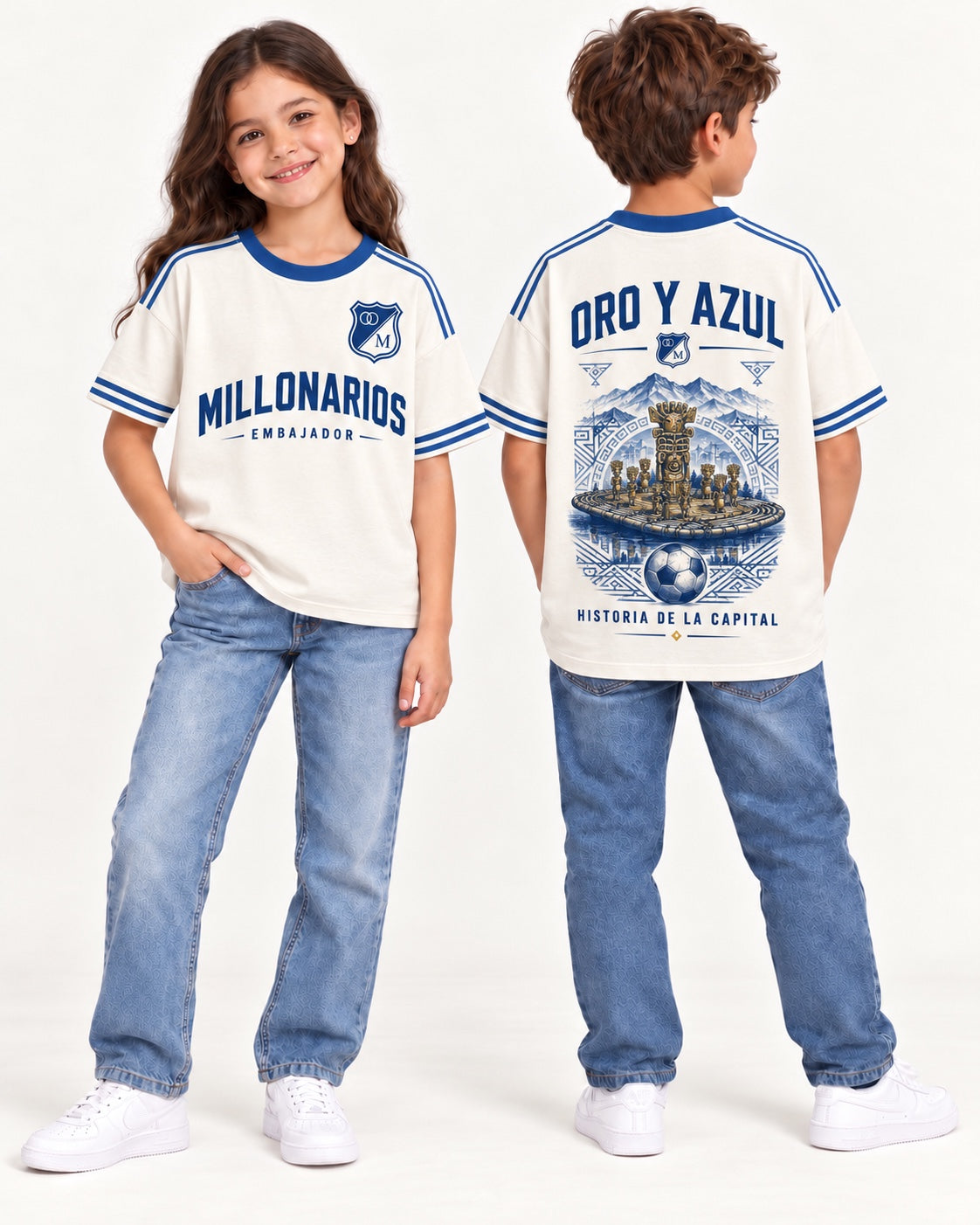 Millonarios Oro Y Azul - niños