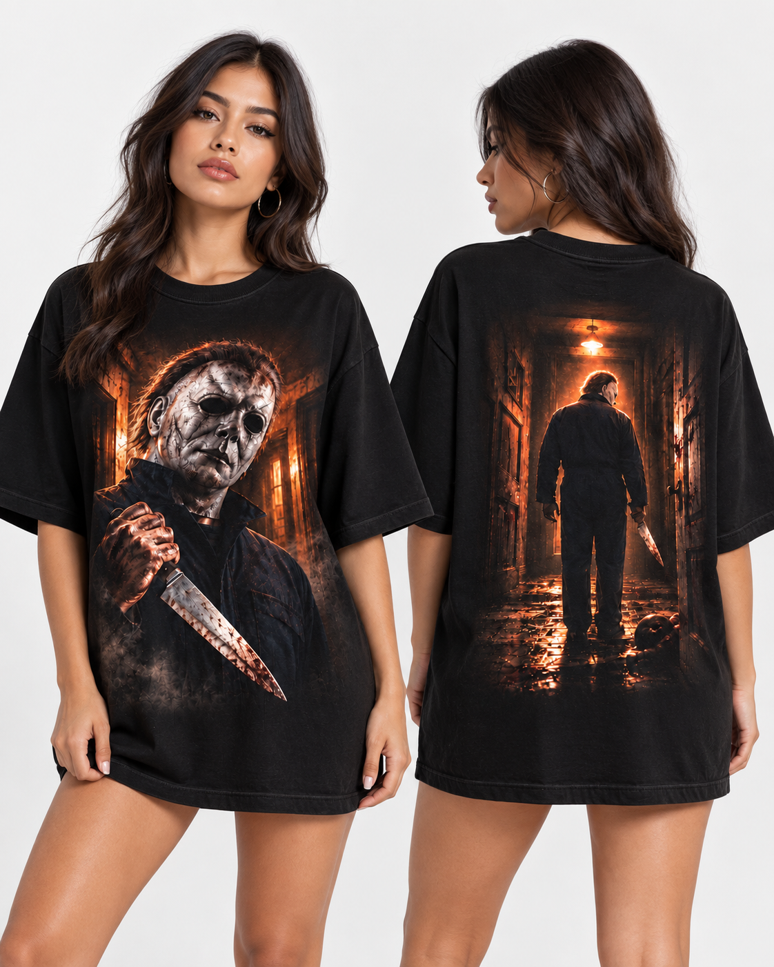 Michael Myers oversize larga mujer negra