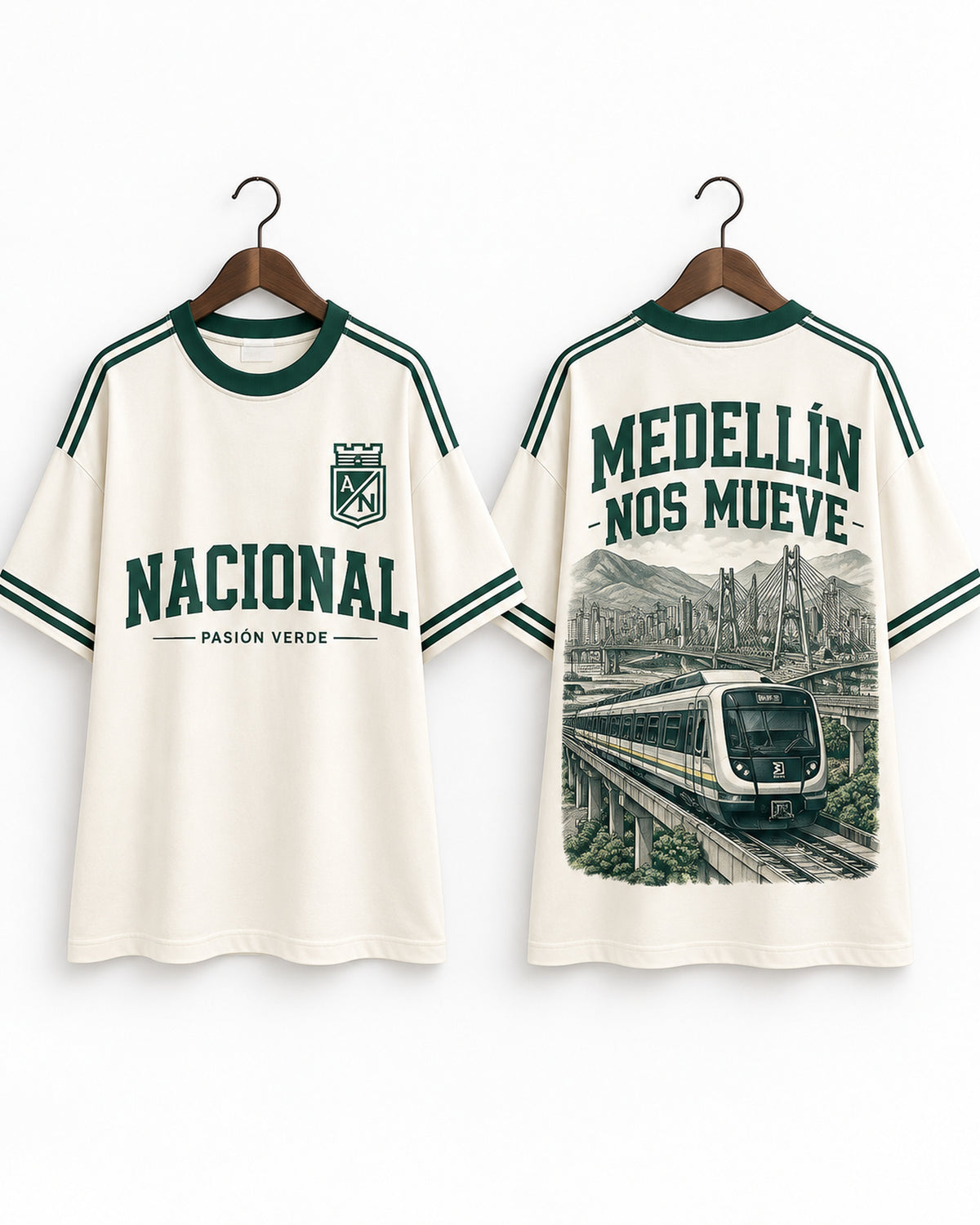 Atlético Nacional Medellín Nos Mueve - prenda sola frente y espalda