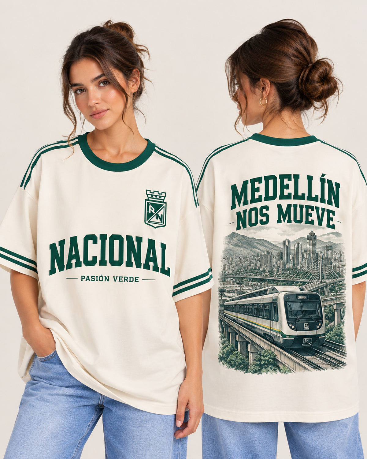 Atlético Nacional Medellín Nos Mueve - oversize larga mujer