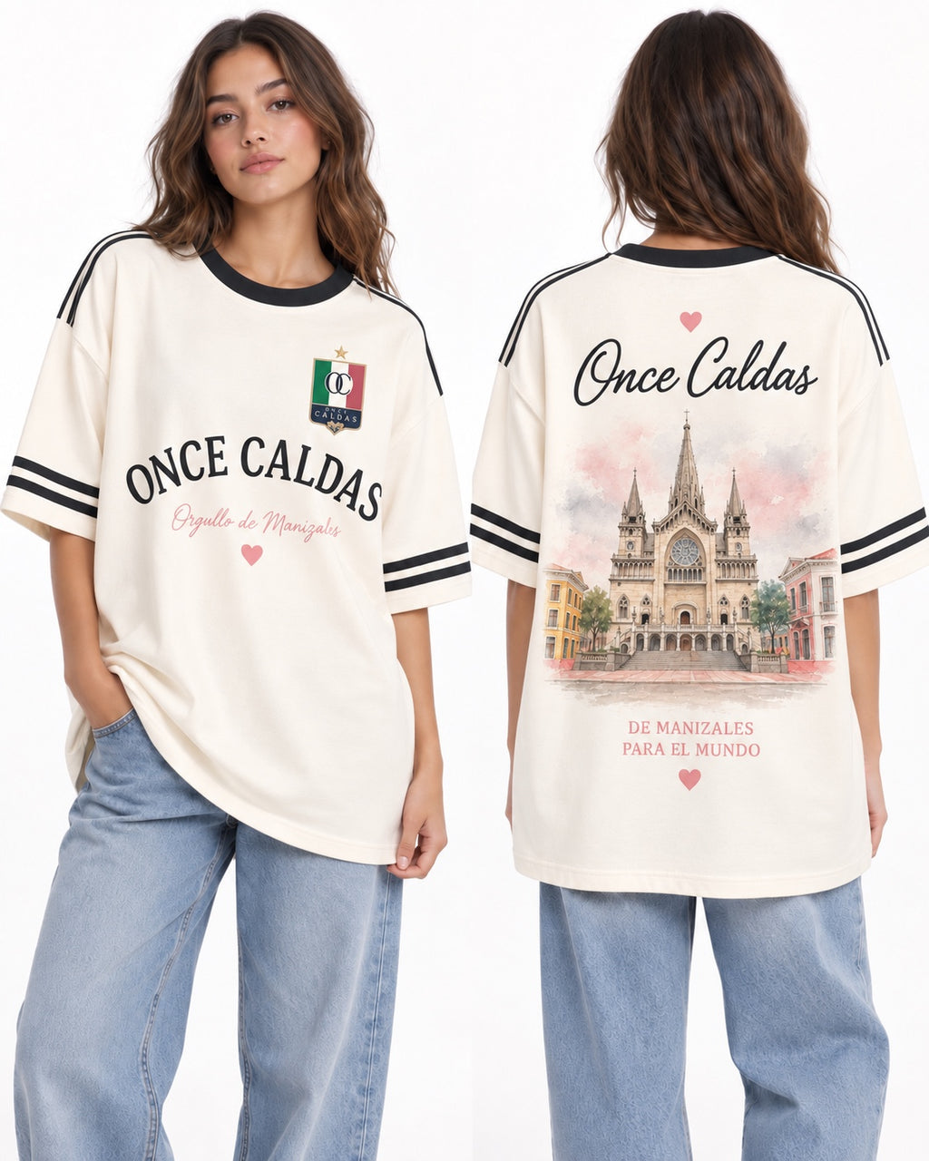 Once Caldas oversize larga mujer