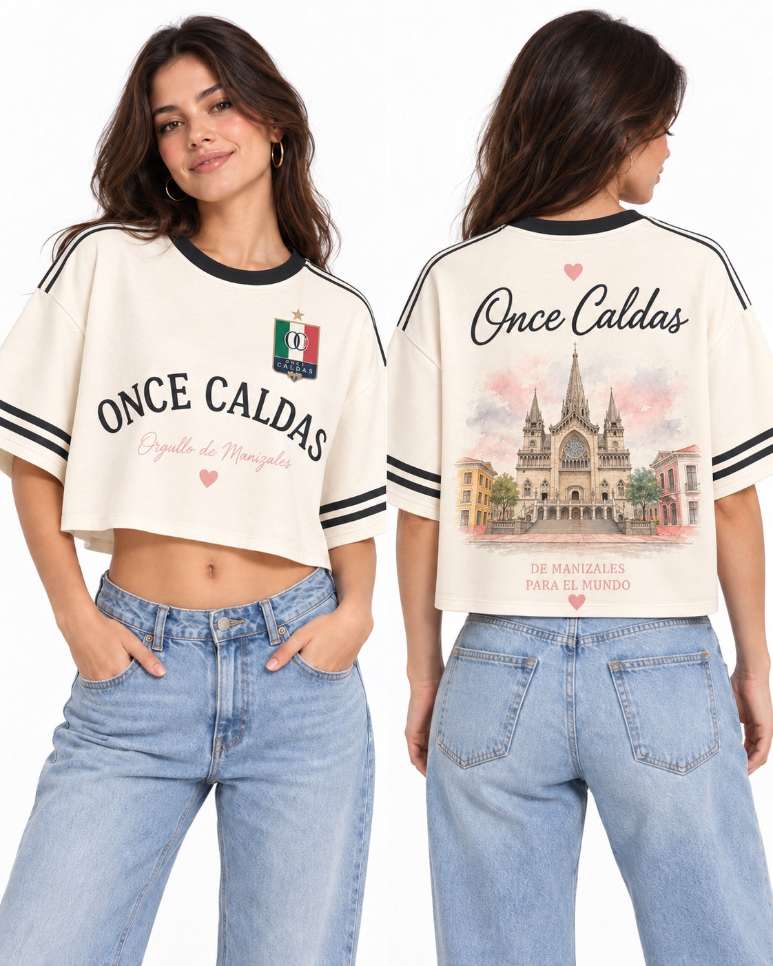 Once Caldas oversize corta mujer