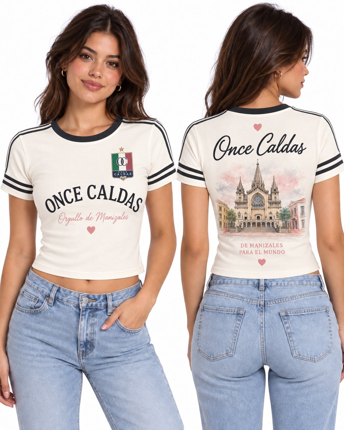 Once Caldas baby tee mujer