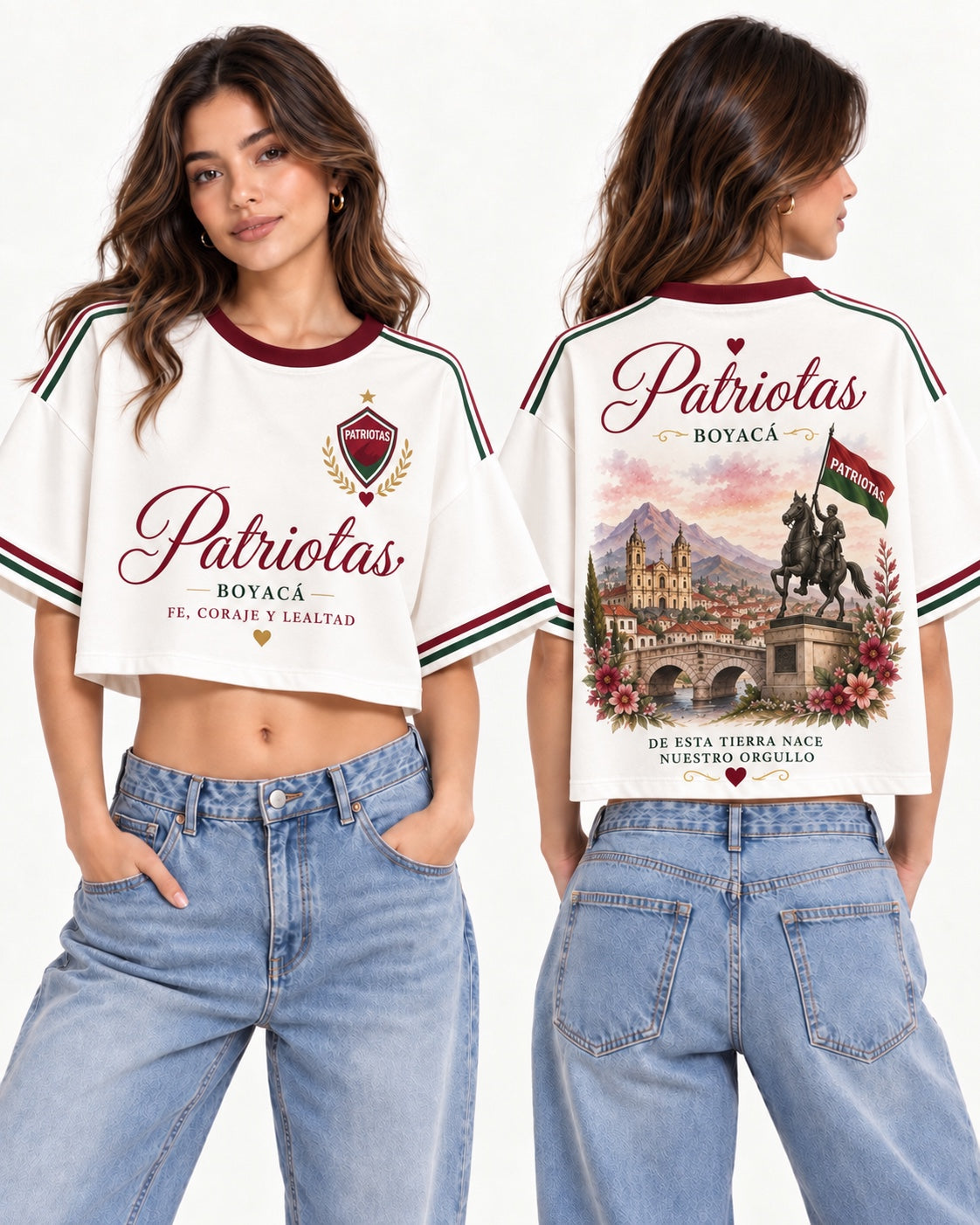 Patriotas Boyacá X Orgullo Boyacense - oversize corta mujer