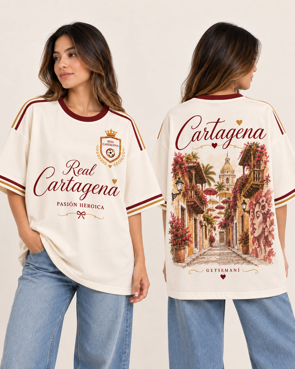 Real Cartagena Getsemaní Heroico - oversize larga mujer