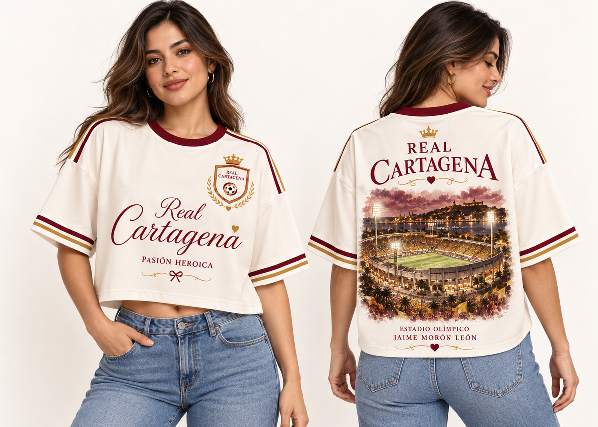 Oversize corta mujer frente y espalda