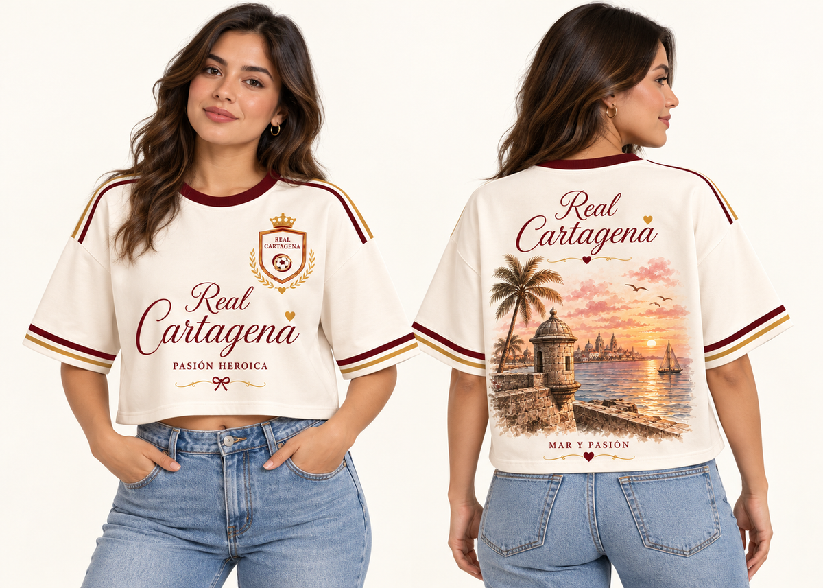 Oversize corta mujer frente y espalda