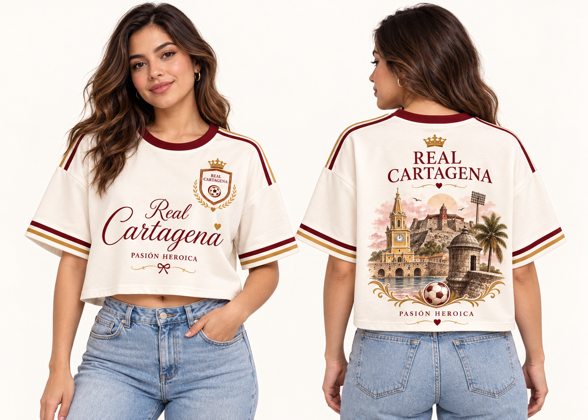 Oversize corta mujer frente y espalda