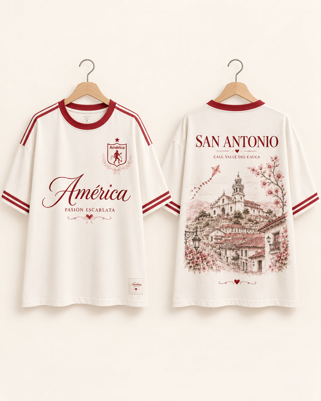 América De Cali X San Antonio — prenda sola frente y espalda