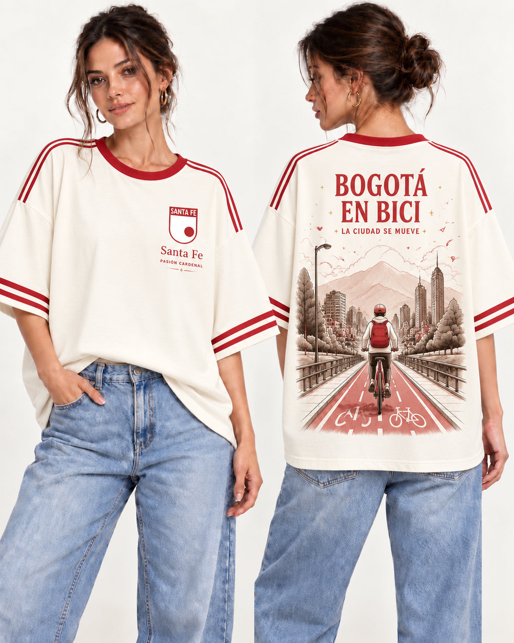 Santa Fe X Bogotá En Bici - oversize larga mujer