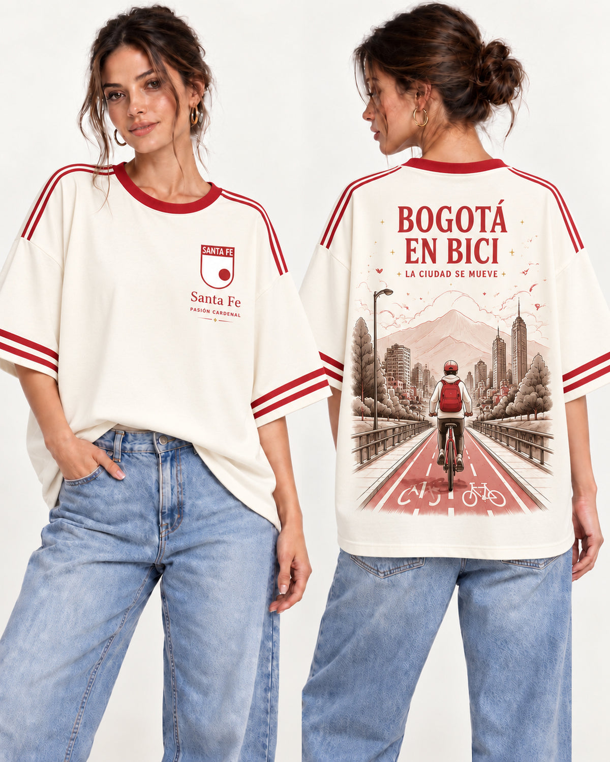 Santa Fe X Bogotá En Bici - oversize larga mujer