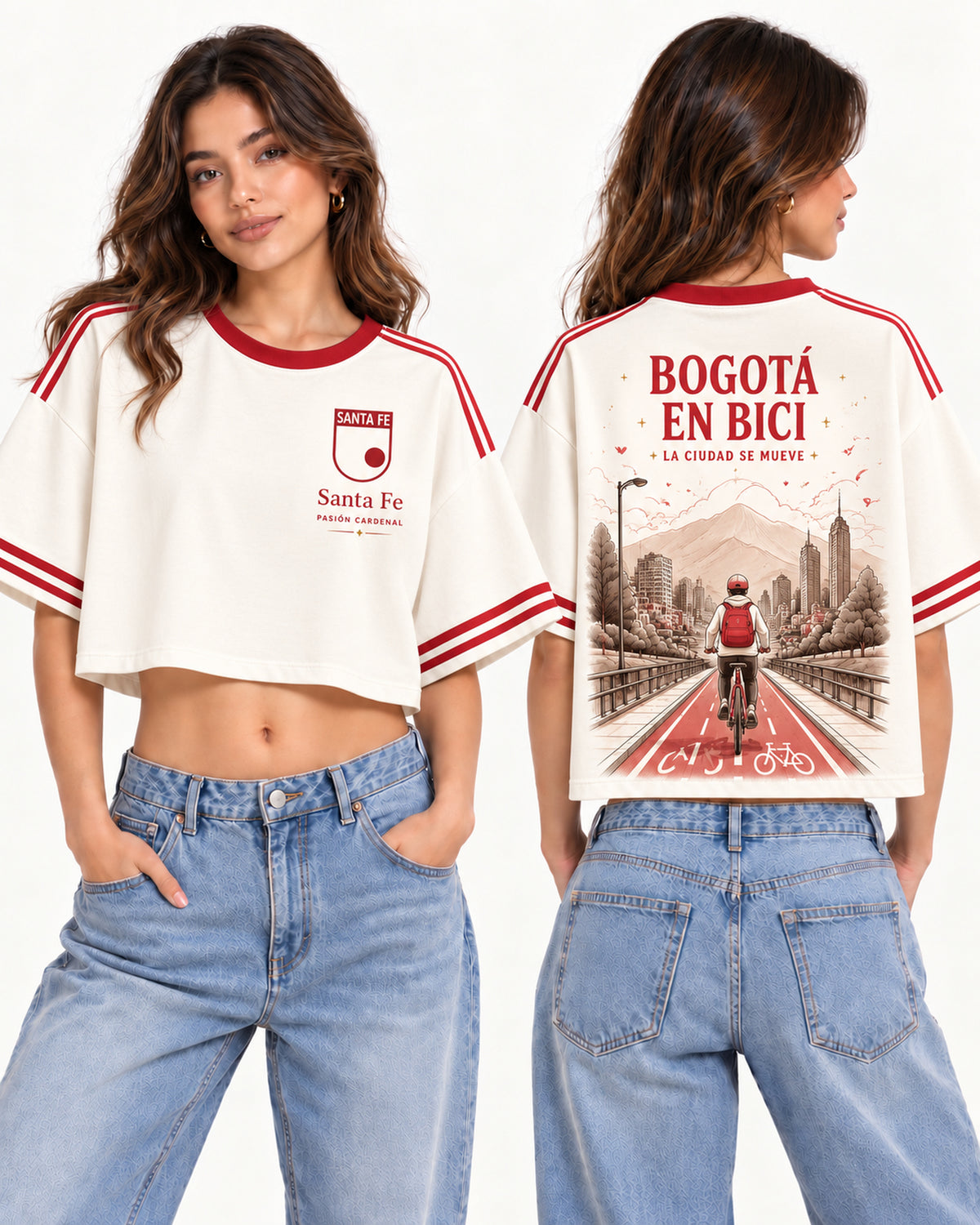 Santa Fe X Bogotá En Bici - oversize corta mujer