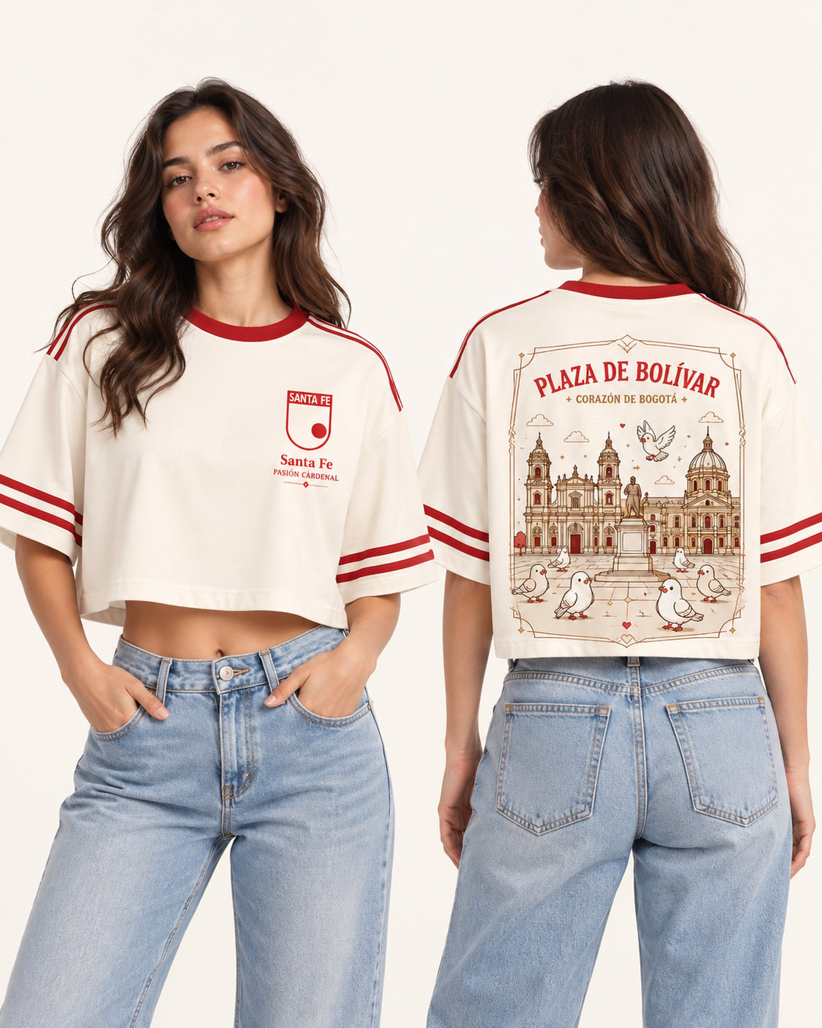 Santa Fe X Corazón De Bogotá - oversize corta mujer