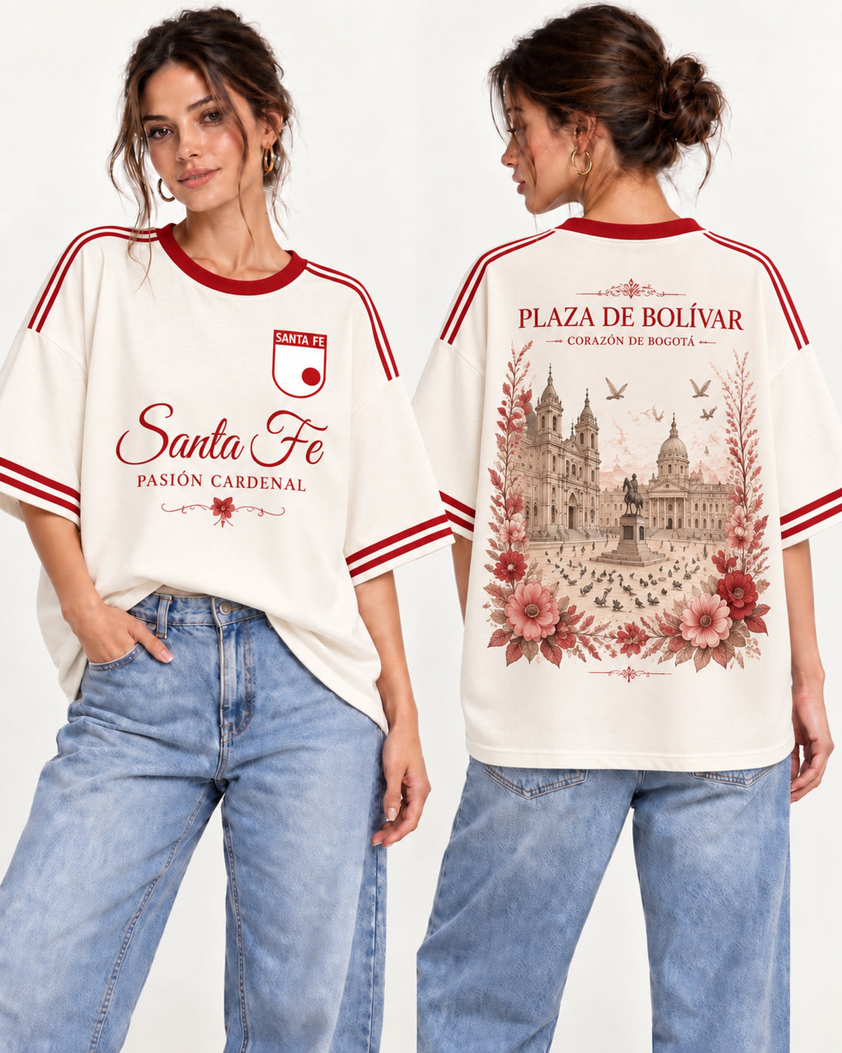 Santa Fe X Plaza De Bolívar - oversize corta mujer