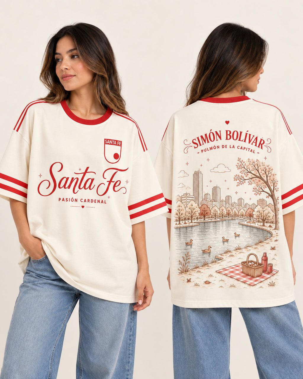 Santa Fe X Simón Bolívar - oversize larga mujer