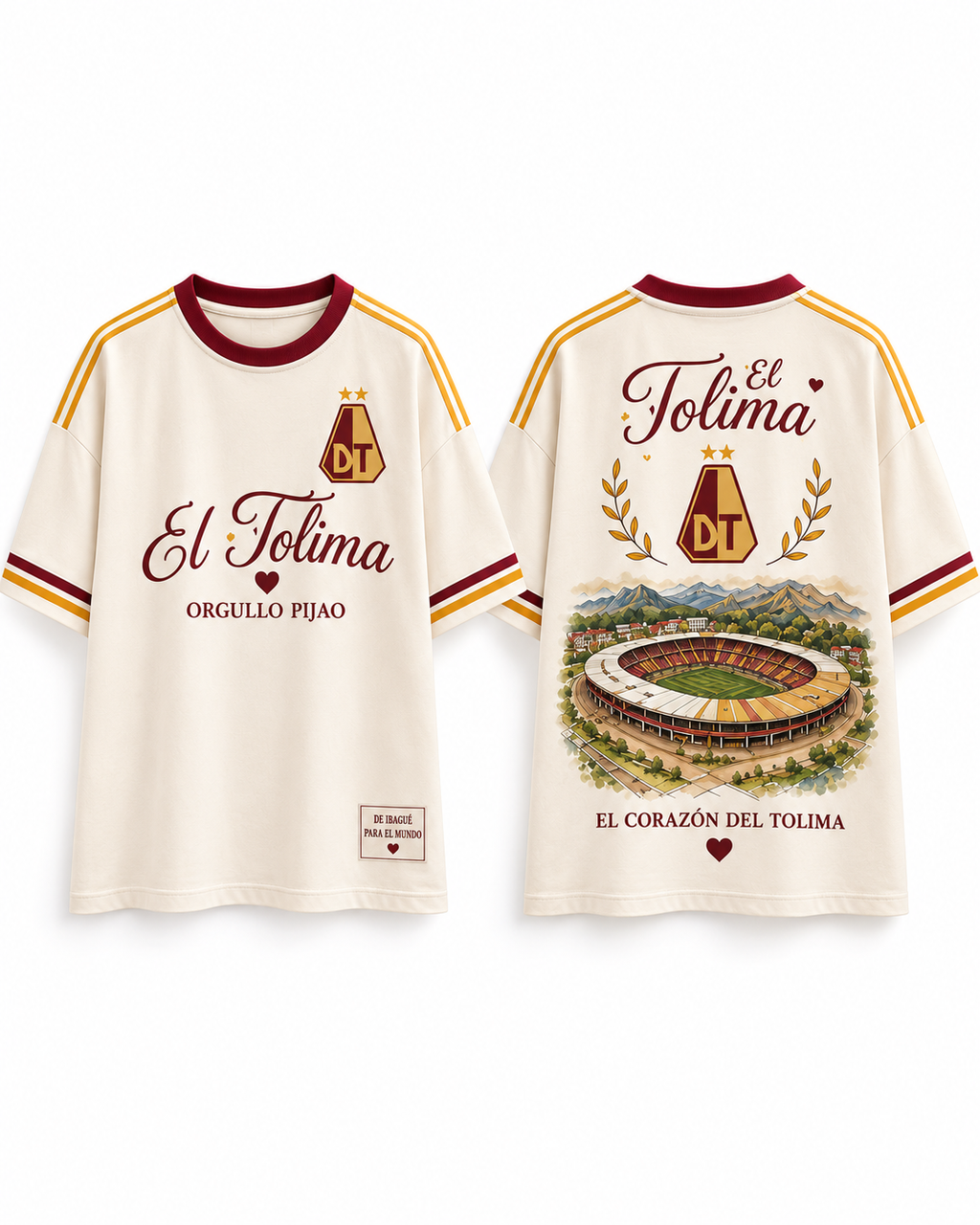 Deportes Tolima El Corazón Del Tolima — Prenda sola frente y espalda