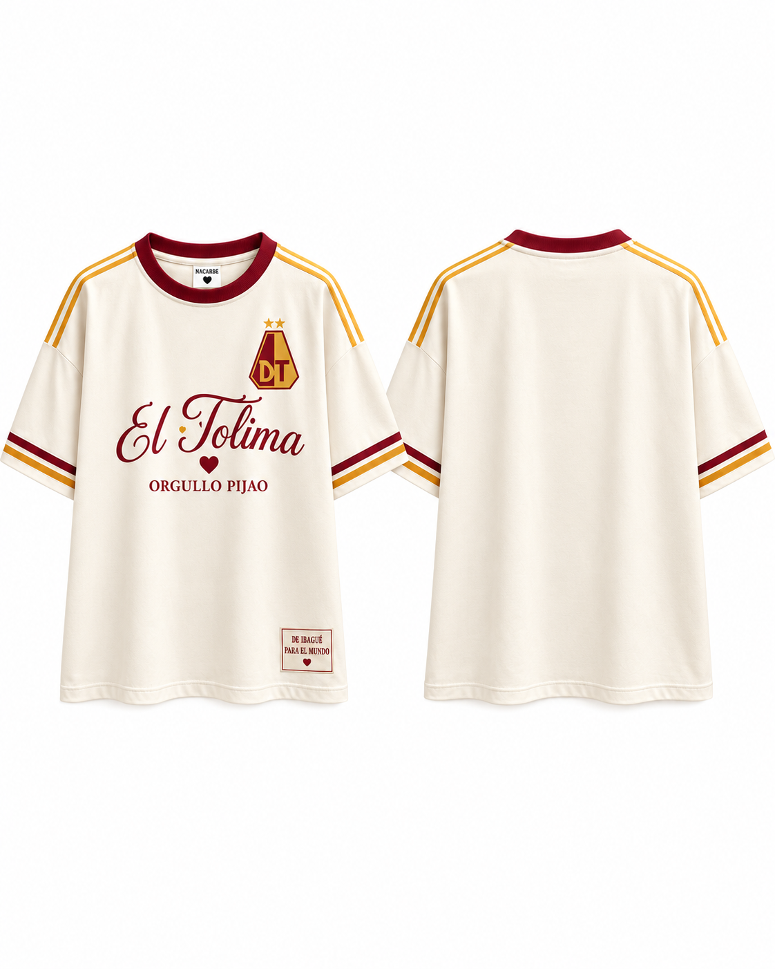 Deportes Tolima Orgullo Pijao Espalda Lisa — Prenda sola frente y espalda