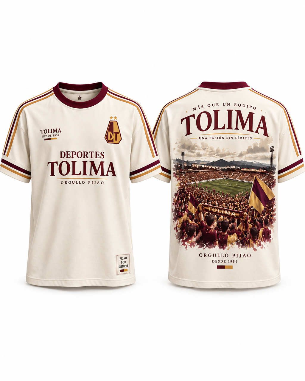 Deportes Tolima Más Que Un Equipo — prenda sola frente y espalda