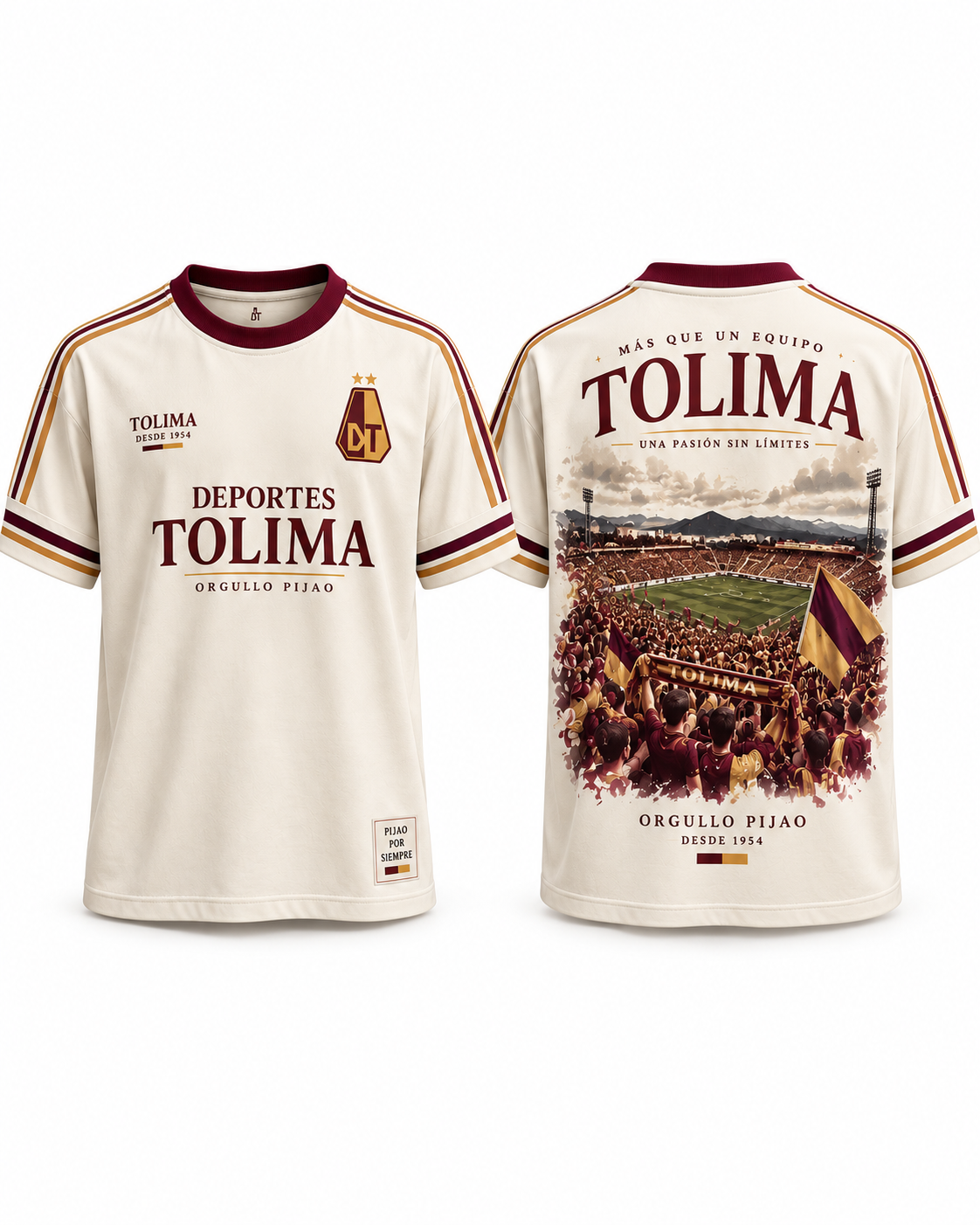 Deportes Tolima Más Que Un Equipo — prenda sola frente y espalda