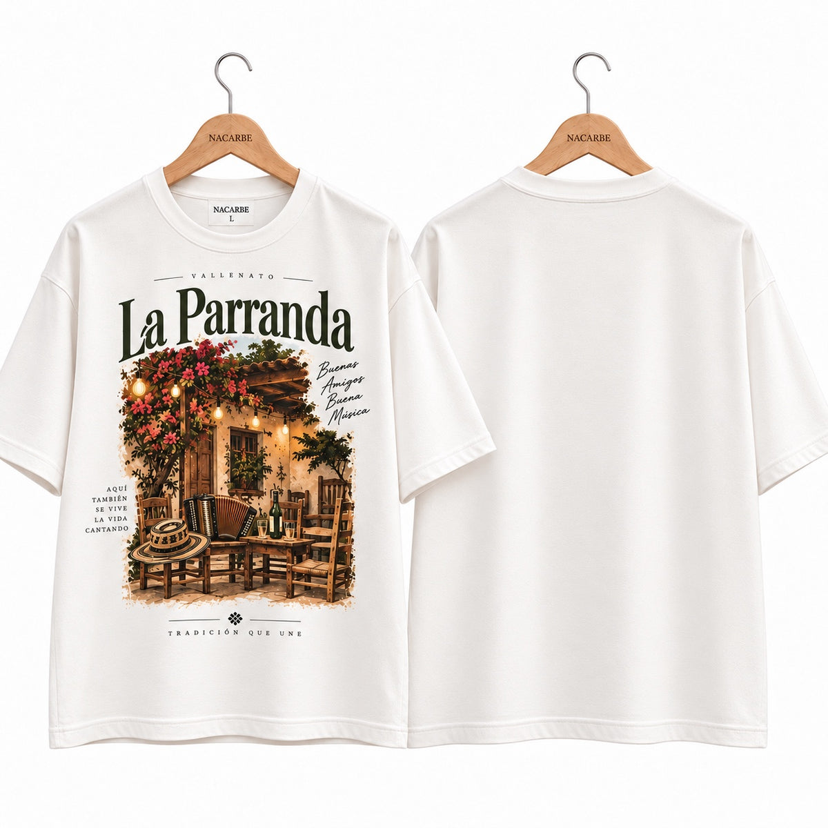 Vallenato X La Parranda - prenda frente y espalda